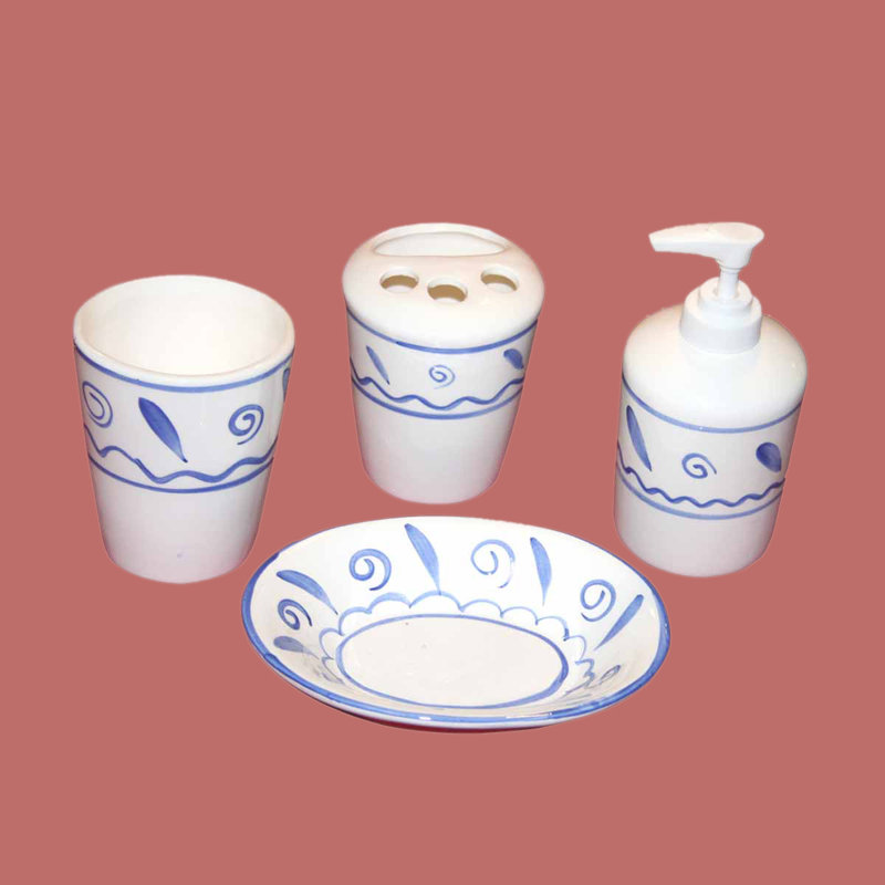 Red Barrel Studio® Marc China 4 Piece Bathroom Accessory Set Wayfair